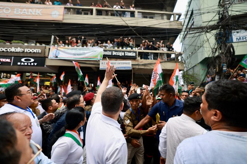 Rahul Gandhi Receives Heartfelt Welcome as he Embarks on a 5 km Padyatra in Mizoram
