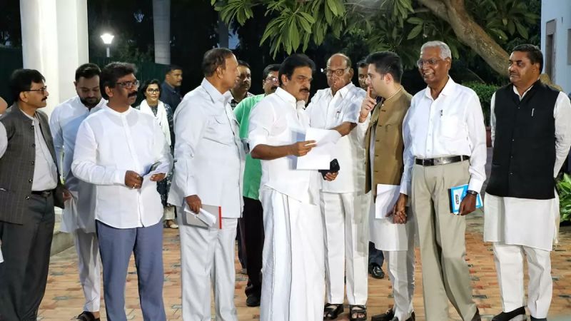 Inaugural Meeting of Coordination Committee of INDIA Alliance held in New Delhi. NCP chief Sharad Pawar, MP Raghav Chadha and KC Venugopal along with many senior leaders were present in the meeting. 