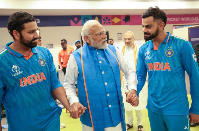 In Pics: PM Narendra Modi Boosts Morale of Players in Dressing Room after World Cup