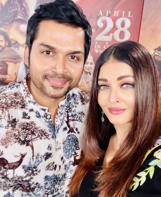 Aishwarya Rai with the amazing cast of Ponniyin Selvan 2