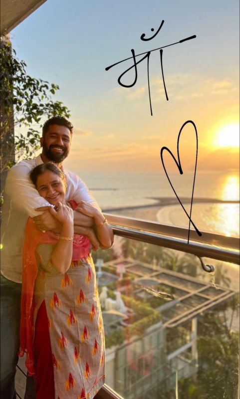 Vicky Kaushal with his Mother
