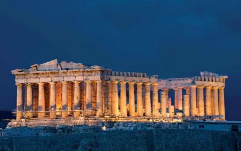 The Acropolis of Athens is the ancient Greek monumental complex 
