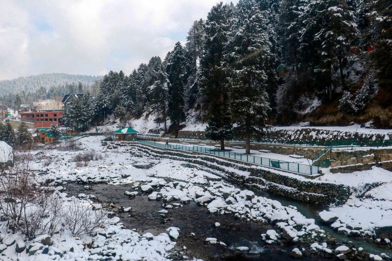 In Pics: Tourists Enjoying in the Enchanting Snowfall Bliss of Kashmir Valley