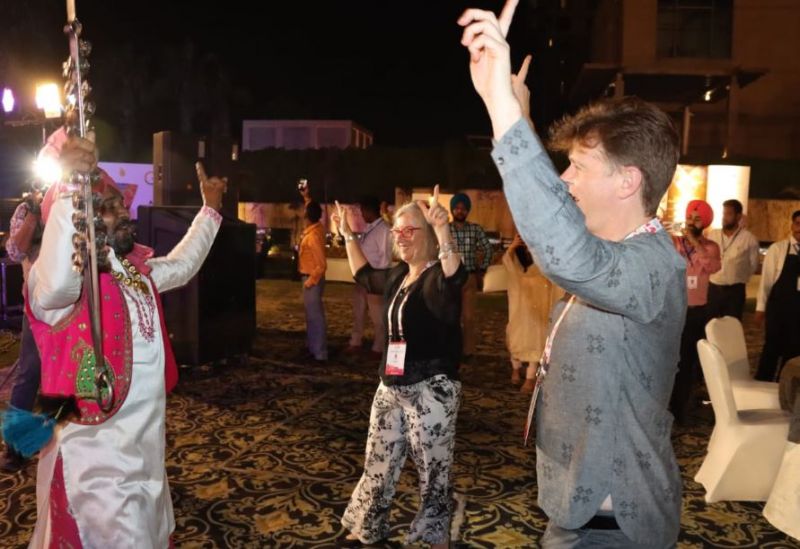 Guests expressed their happiness by performing folk dances Bhangra & Giddha along with Punjabi Artistes
