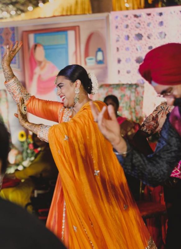 Swara Bhasker dancing at her sangeet 