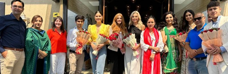 Miss World Karolina Bielawska visits Srinagar on one-day Tour