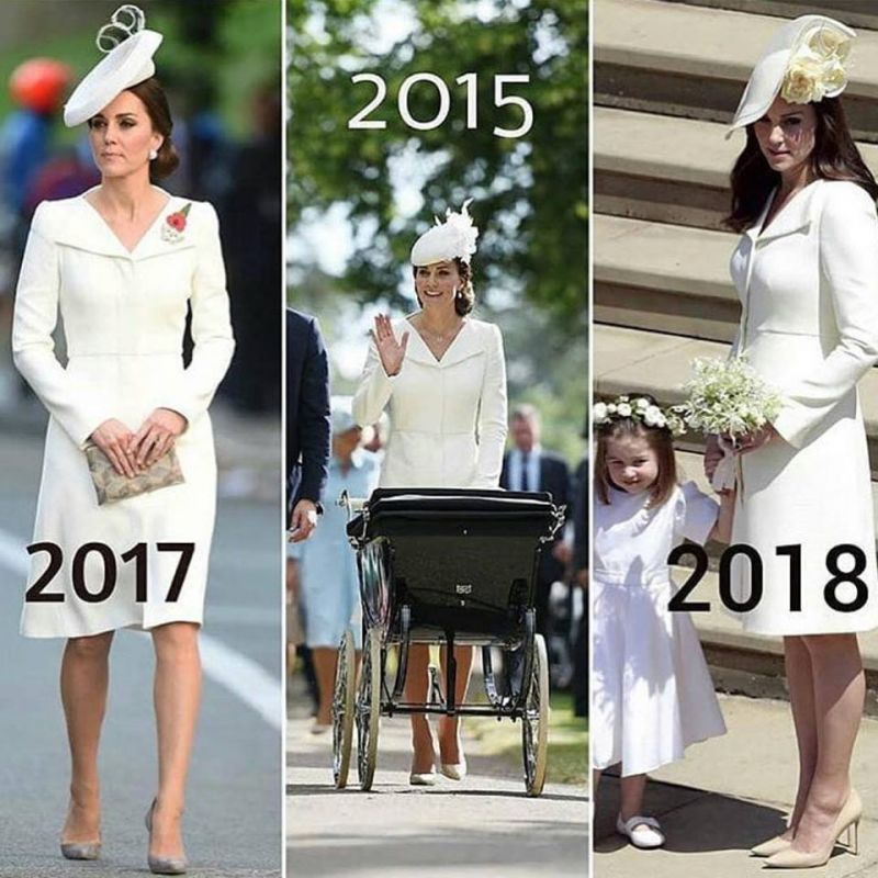 Kate Middleton repeated her dress on prince Harry royal wedding