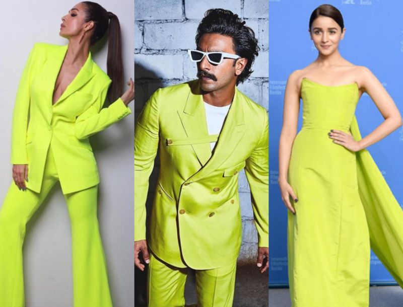 Bollywood celebrities wear neon yellow dress