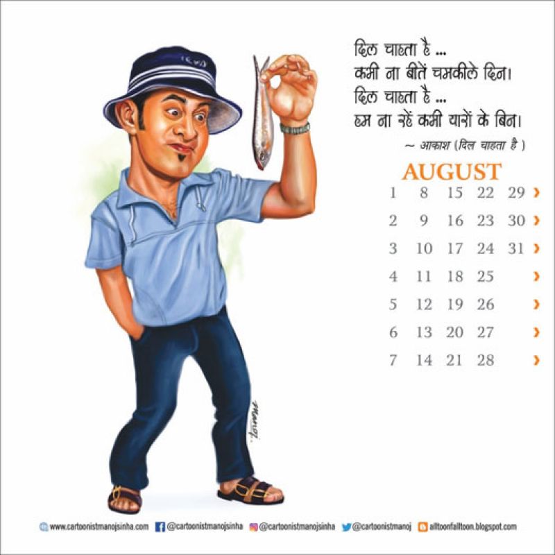Cartoonist captures Aamir Khan’s memorable characters in a calendar