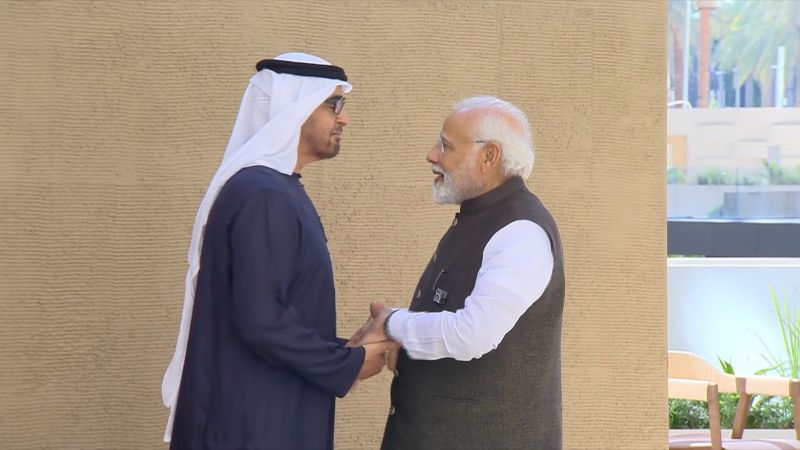 PM Modi Meets UAE President Sheikh Mohamed Bin Zayed Al Nahyan during COP-28 Summit in Dubai