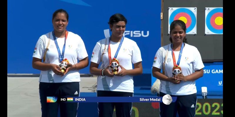 Punjabi University Patiala Archers Achieve Glorious Success at World University Games, Securing a Total of Five Medals, Including One Gold, One Silver, and Three Bronze Medals in Team and Individual Events. World University Games: Punjabi University Patiala archers Aman Saini, Avneet Kaur, Sangampreet Singh Bisla and Tanisha Verma won clinched one gold, one silver and three bronze medals in various team and individual events.
