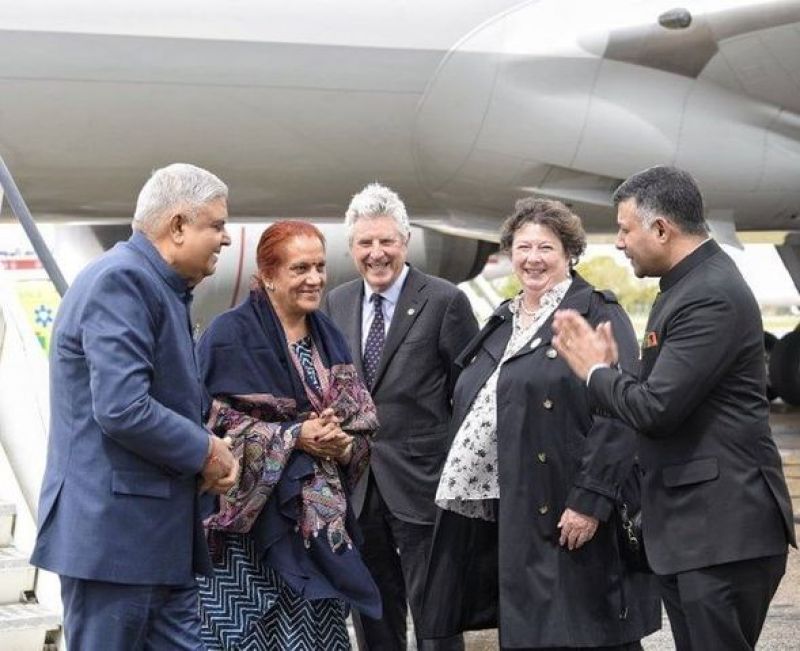 Vice President Jagdeep Dhankhar Reaches London to attend the Coronation Ceremony of Prince Charles III
