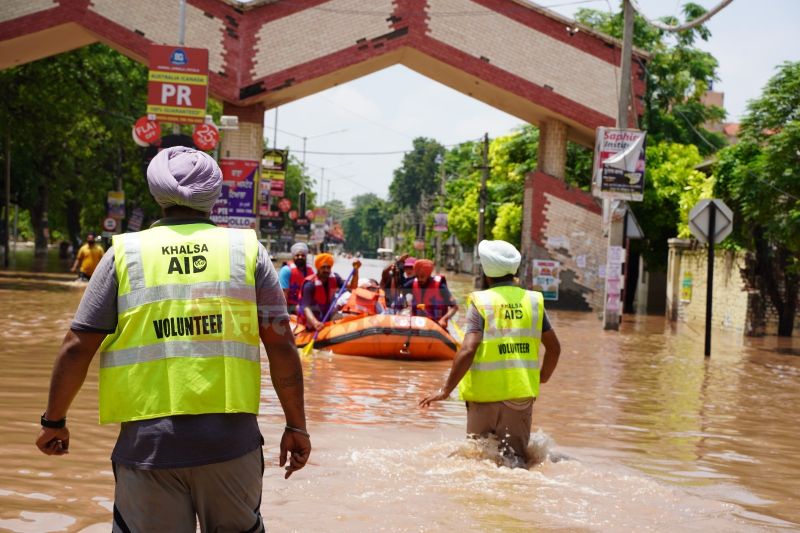 Khalsa Aid Services Continues in Flood Affected Areas of Punjab