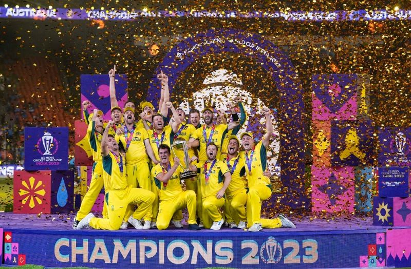 Australian Triumph: Jubilant Celebration as Team Australia Lifts Winning Trophy