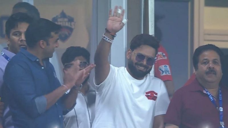 IPL 2023: Rishabh Pant's first appearance at stadium after injury 